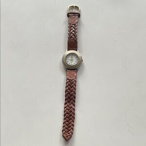 Vintage Fendi Braided Brown Leather Watch
